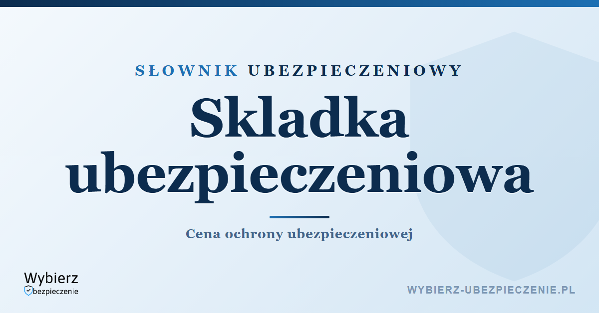 Składka ubezpieczeniowa – co to jest, słownik pojęć ubezpieczeniowych