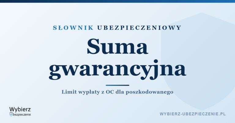 Suma gwarancyjna – co to jest, słownik ubezpieczeniowy