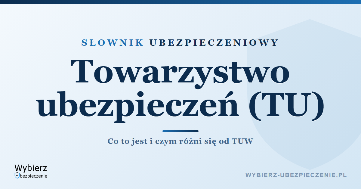 Towarzystwo ubezpieczeń TU – co to jest, słownik pojęć ubezpieczeniowych