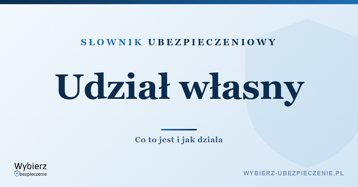 Udział własny w ubezpieczeniu – co to jest i jak działa, słownik ubezpieczeniowy