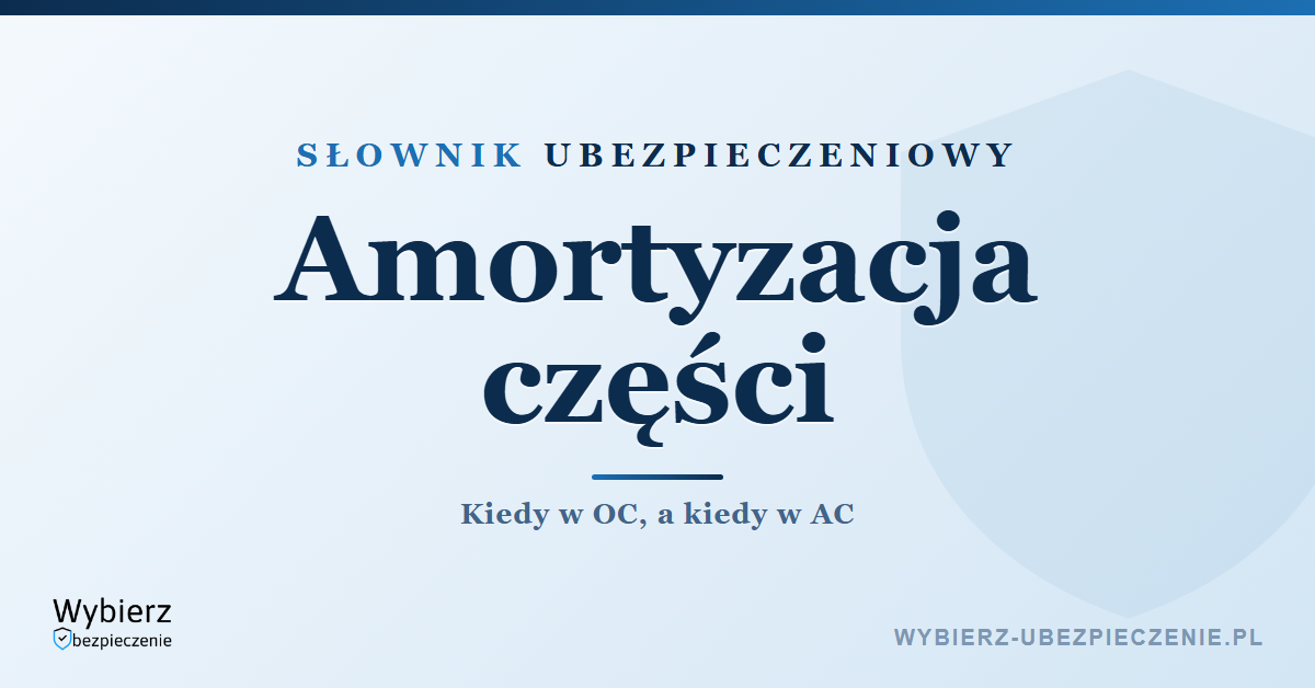 Amortyzacja części w ubezpieczeniach – OC i AC, słownik ubezpieczeniowy