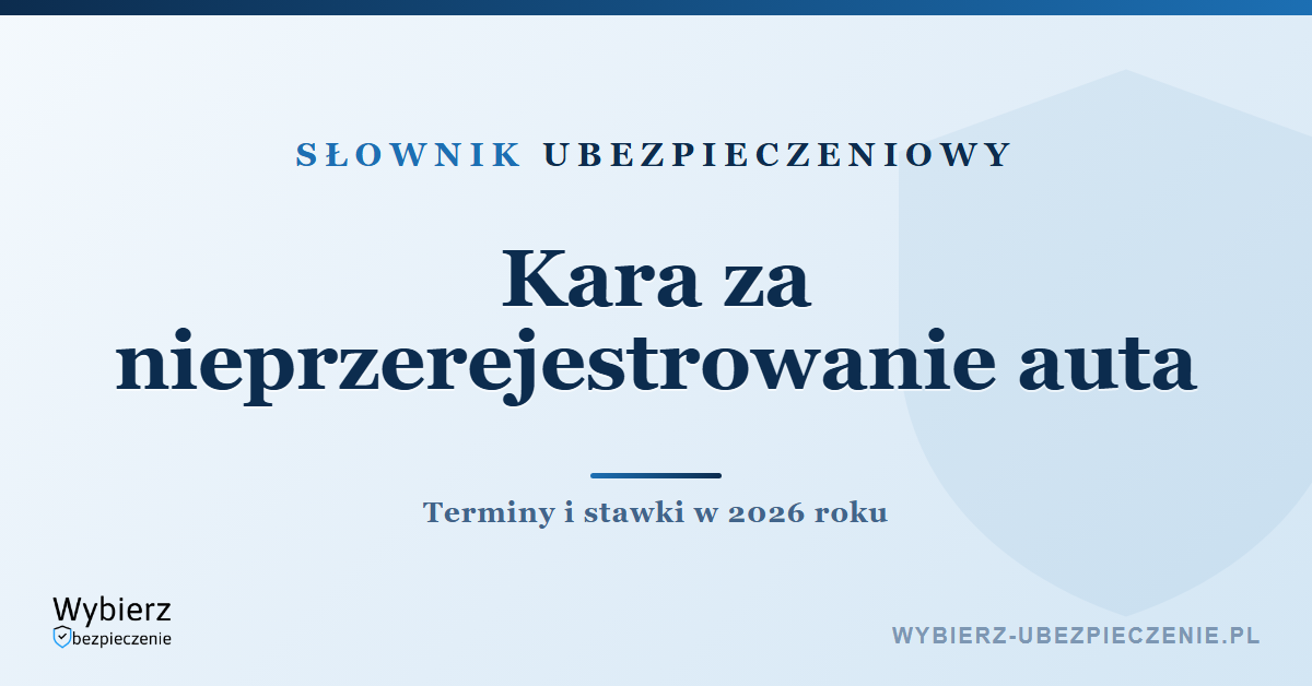 Kara za nieprzerejestrowanie samochodu 2026 – terminy i stawki kar