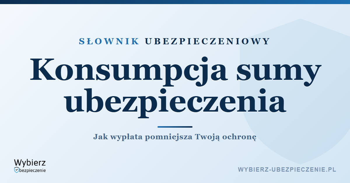 Konsumpcja sumy ubezpieczenia – co to znaczy, słownik ubezpieczeniowy