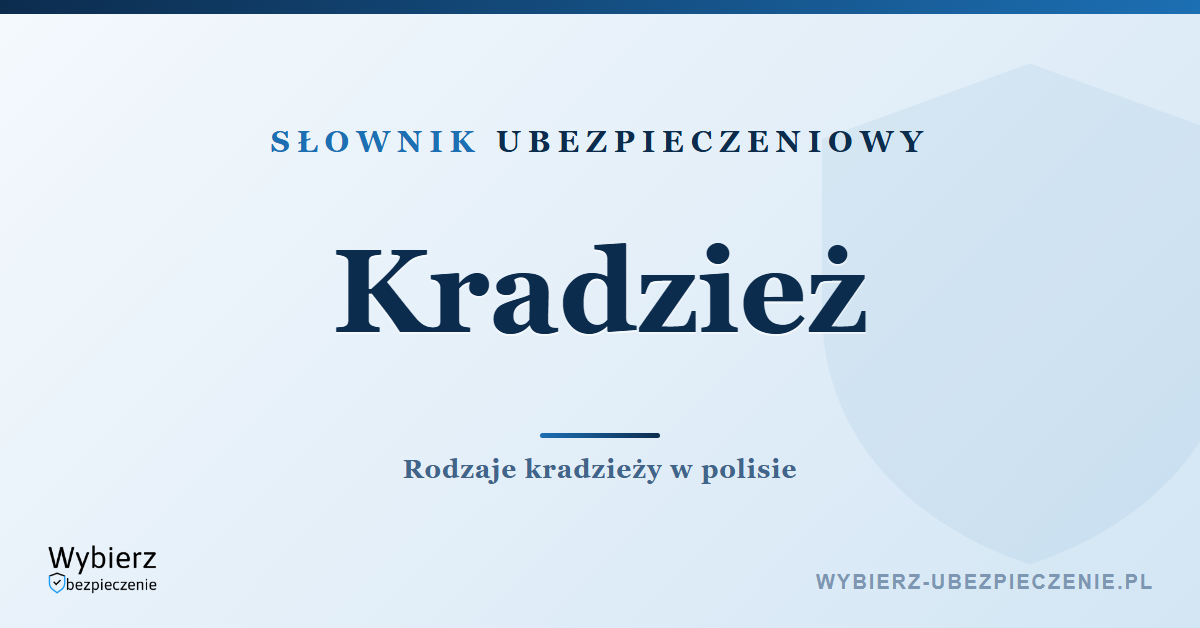Kradzież w ubezpieczeniach – rodzaje i zakres ochrony, słownik ubezpieczeniowy