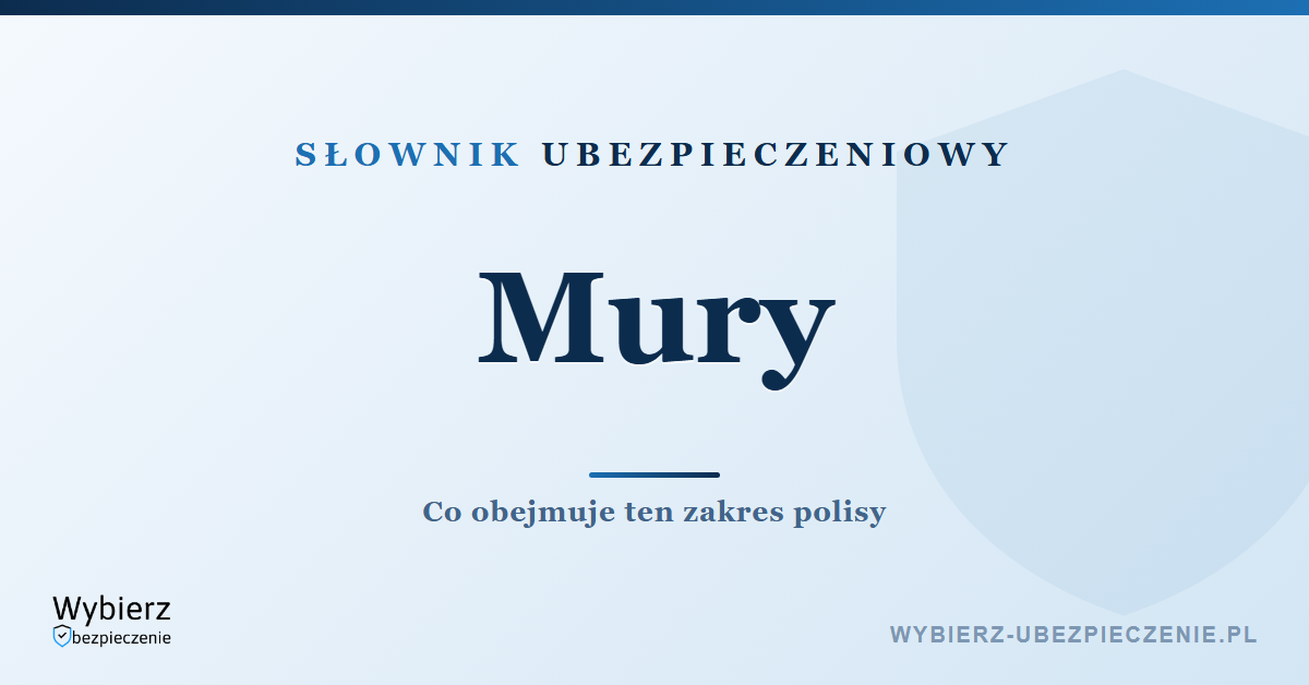 Mury w ubezpieczeniu nieruchomości – co to jest, słownik ubezpieczeniowy