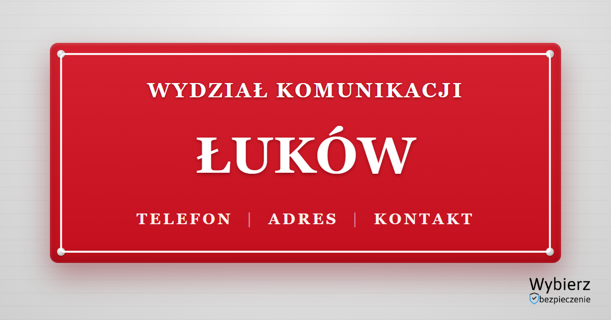 wydział komunikacji Łuków telefon adres kontakt