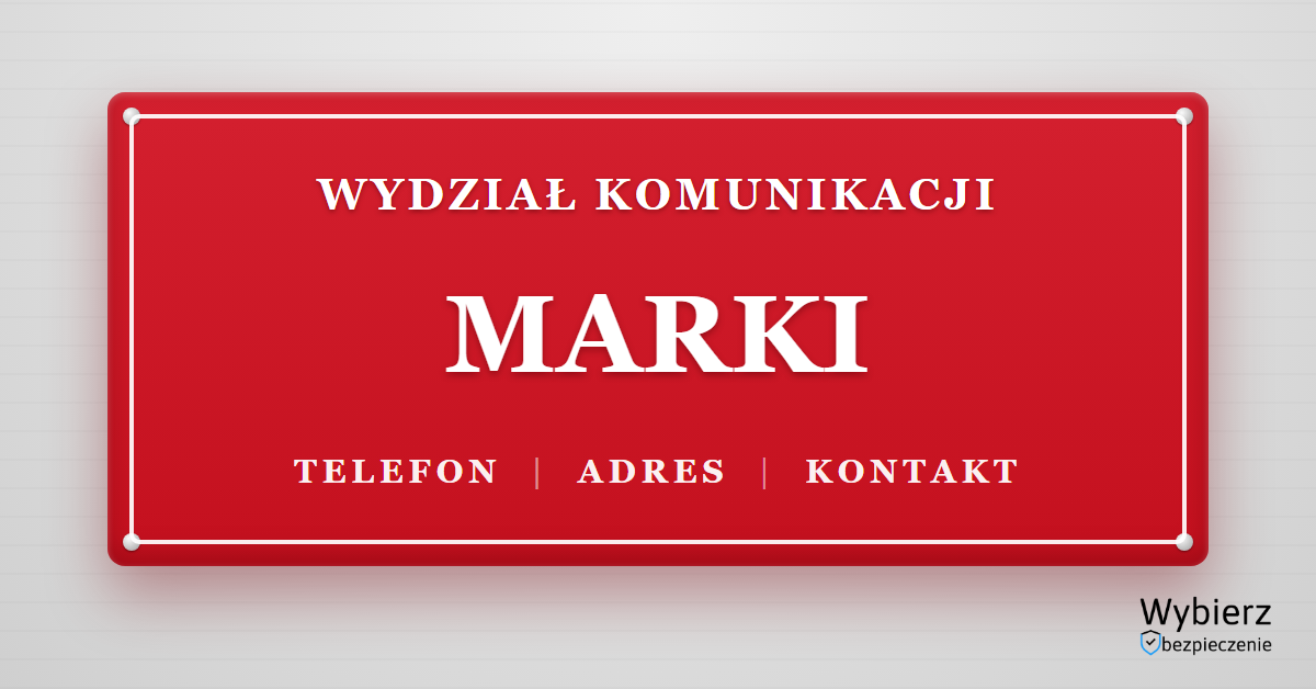 wydział komunikacji Marki telefon adres kontakt