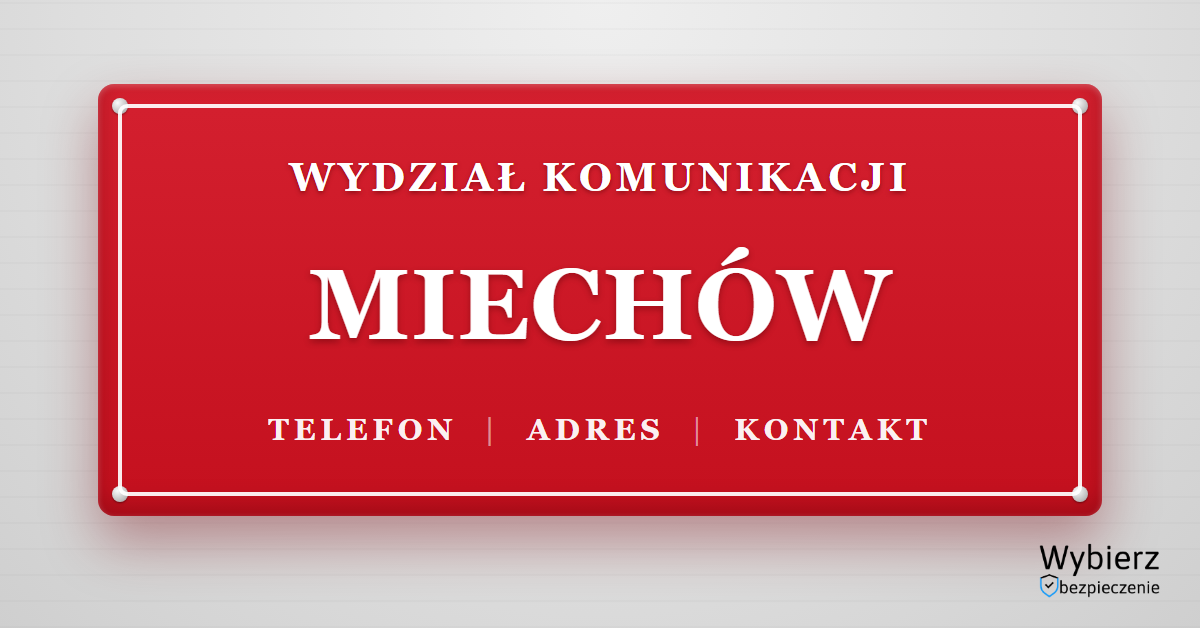 wydział komunikacji Miechów telefon adres kontakt