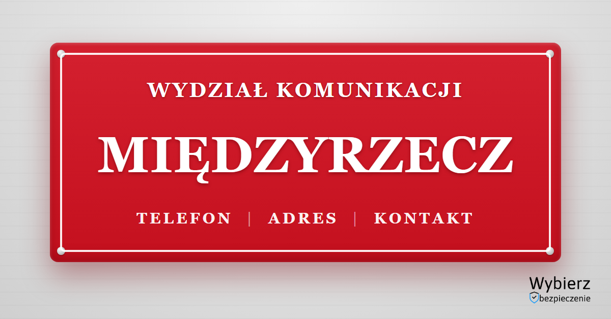 wydział komunikacji Międzyrzecz telefon adres kontakt
