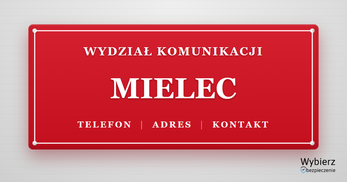 wydział komunikacji Mielec telefon adres kontakt
