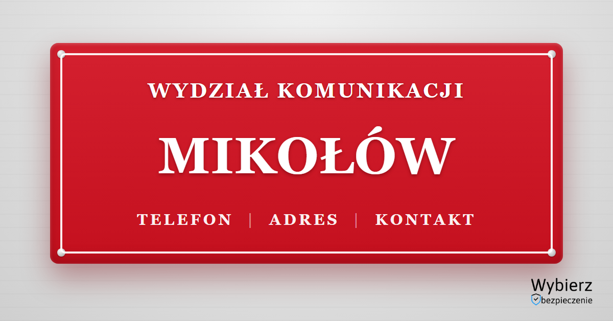 wydział komunikacji Mikołów telefon adres kontakt