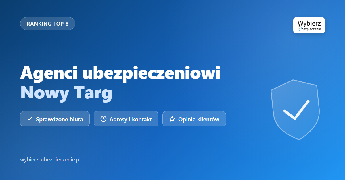 agenci ubezpieczeniowi Nowy Targ - top biur i adresy