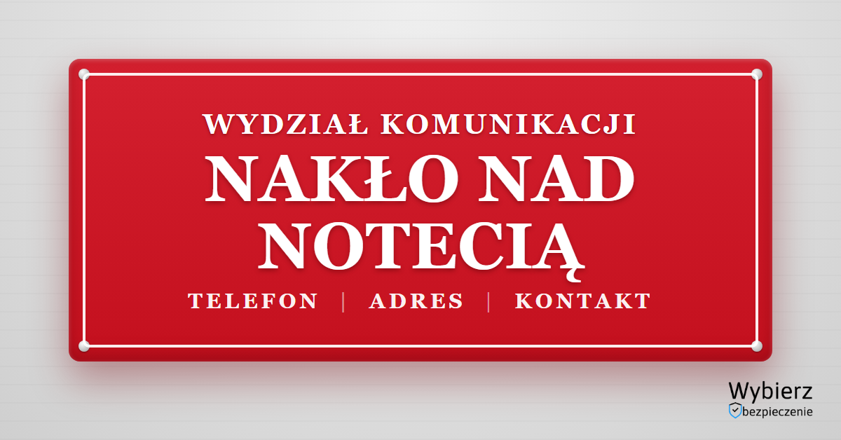 wydział komunikacji Nakło nad Notecią telefon adres kontakt