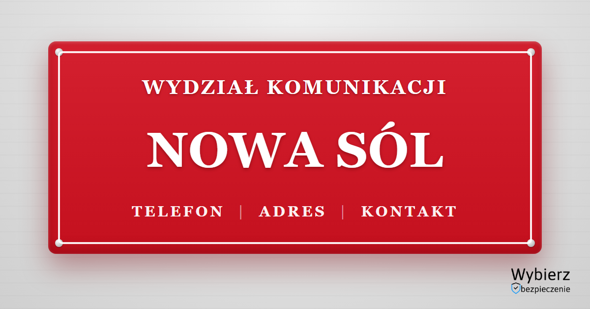 wydział komunikacji Nowa Sól telefon adres kontakt