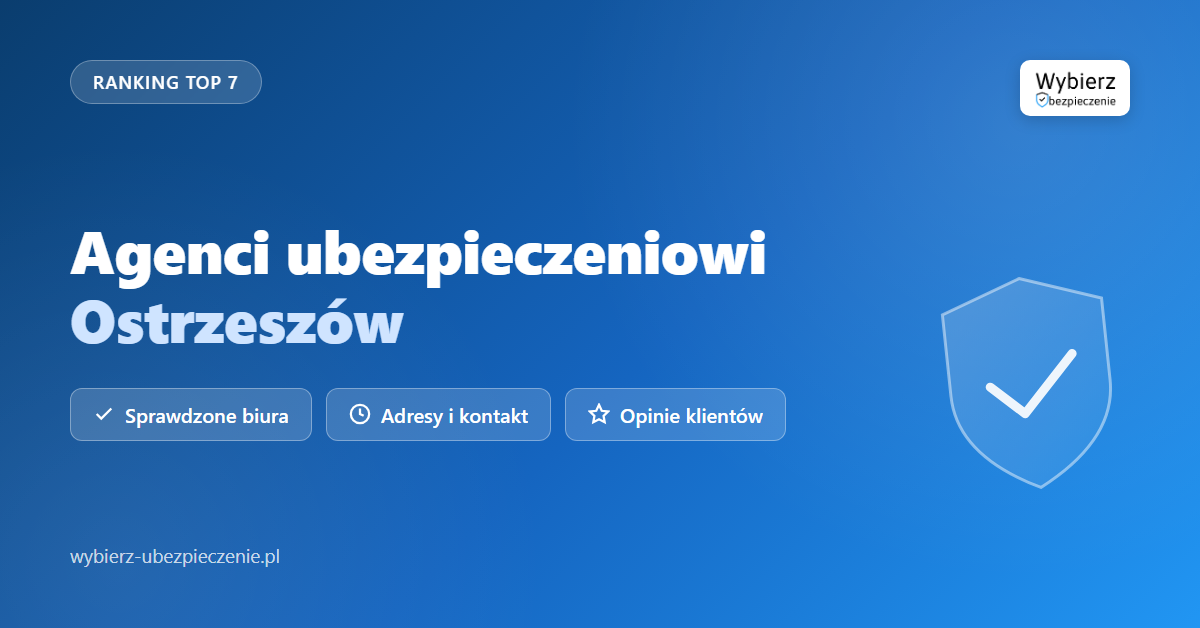 agenci ubezpieczeniowi Ostrzeszów - top biur i adresy