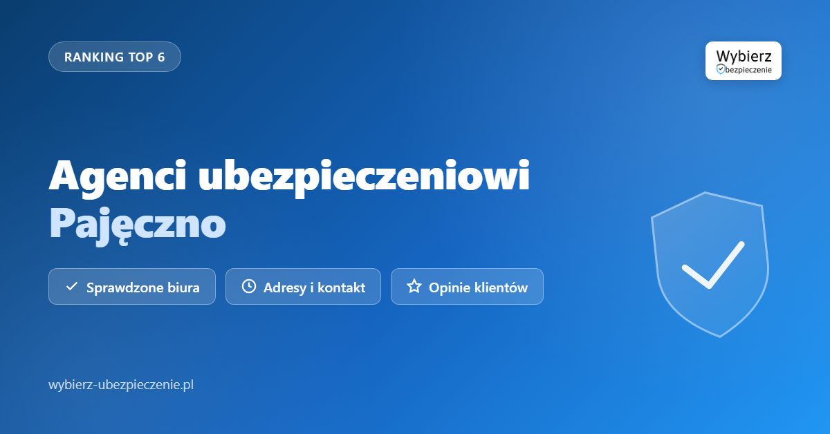 agenci ubezpieczeniowi Pajęczno - top biur i adresy