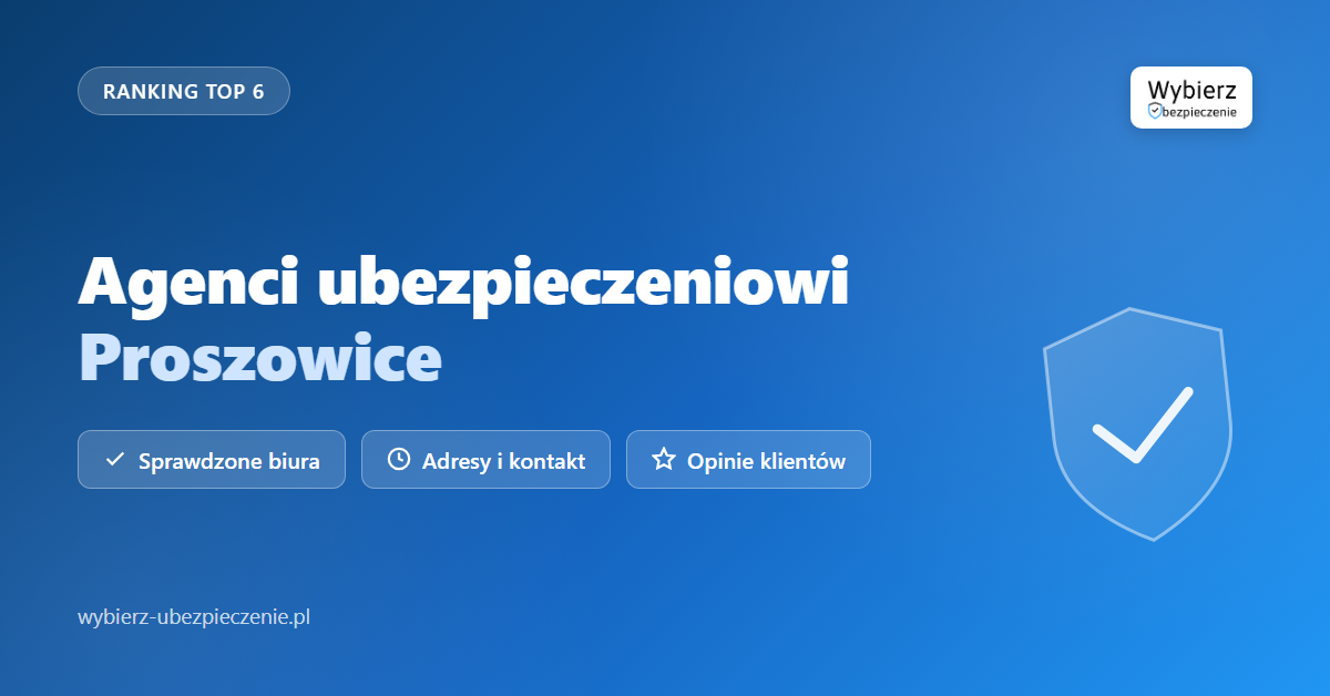 agenci ubezpieczeniowi Proszowice - top biur i adresy