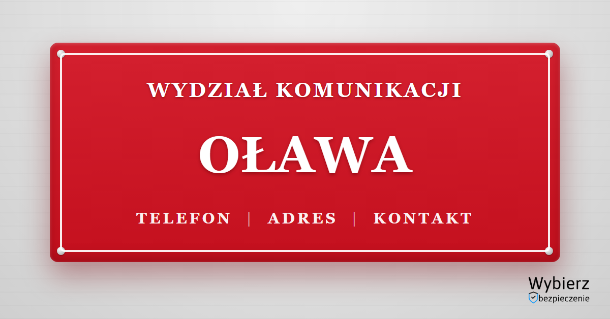 wydział komunikacji Oława telefon adres kontakt