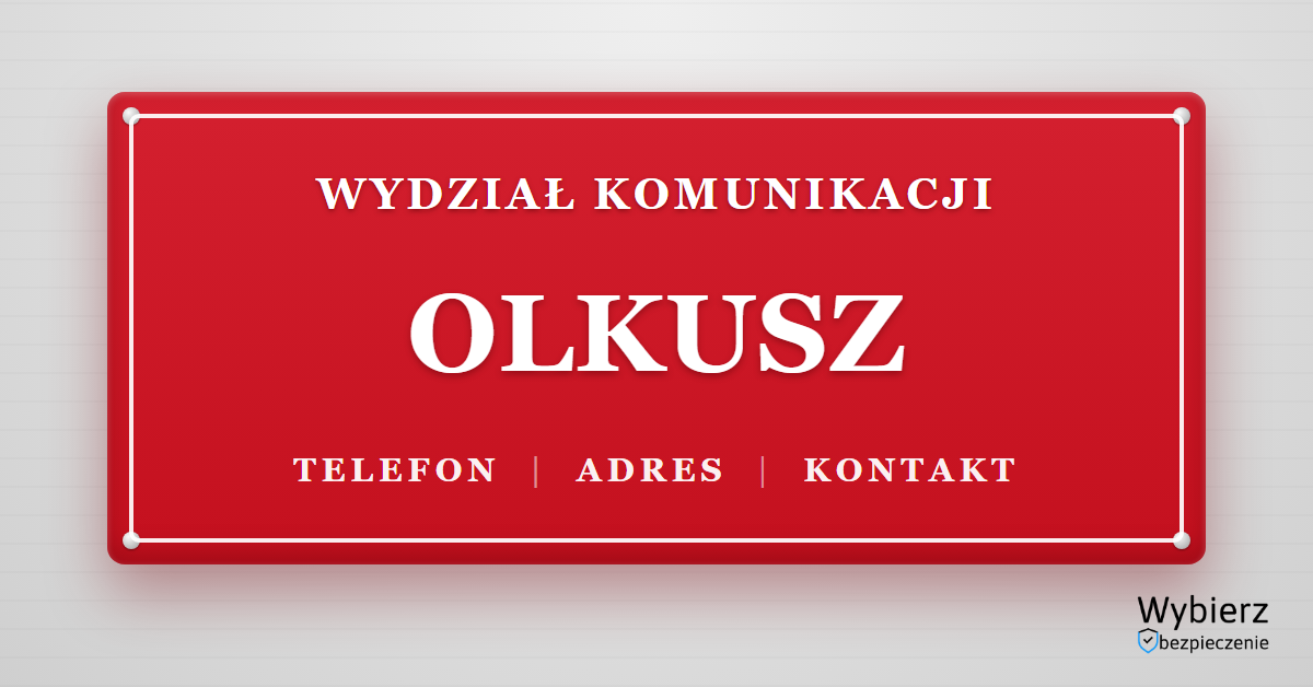 wydział komunikacji Olkusz telefon adres kontakt