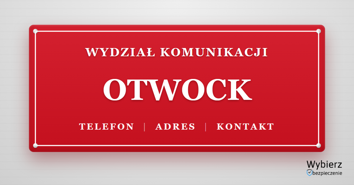 wydział komunikacji Otwock telefon adres kontakt