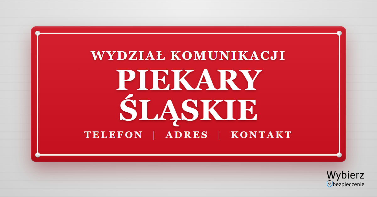 wydział komunikacji Piekary Śląskie telefon adres kontakt
