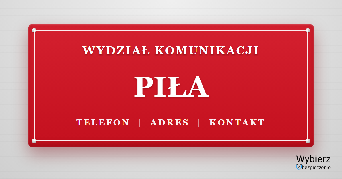 wydział komunikacji Piła telefon adres kontakt