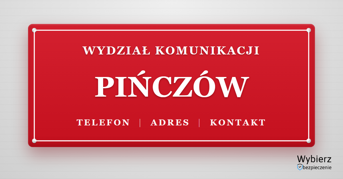 wydział komunikacji Pińczów telefon adres kontakt