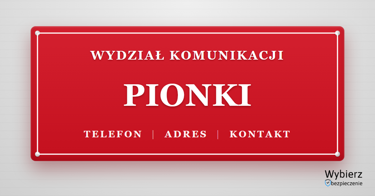 wydział komunikacji Pionki telefon adres kontakt