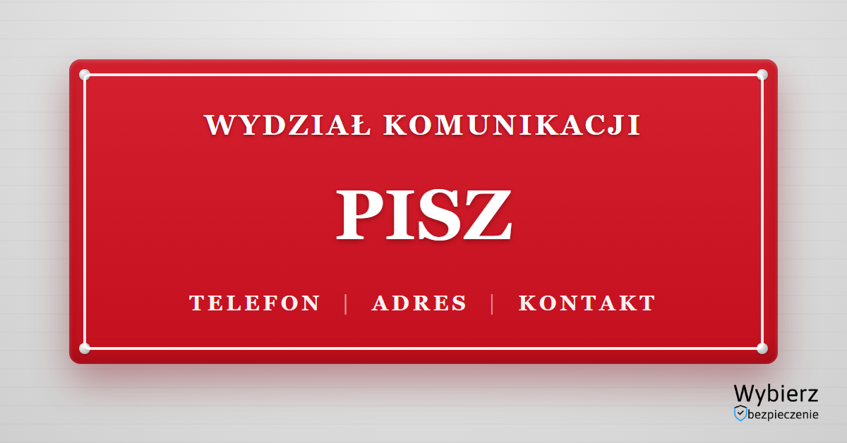 wydział komunikacji Pisz telefon adres kontakt