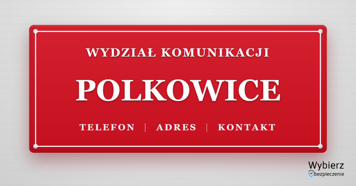 wydział komunikacji Polkowice telefon adres kontakt