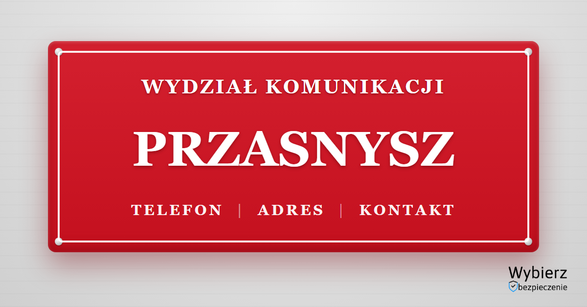 wydział komunikacji Przasnysz telefon adres kontakt