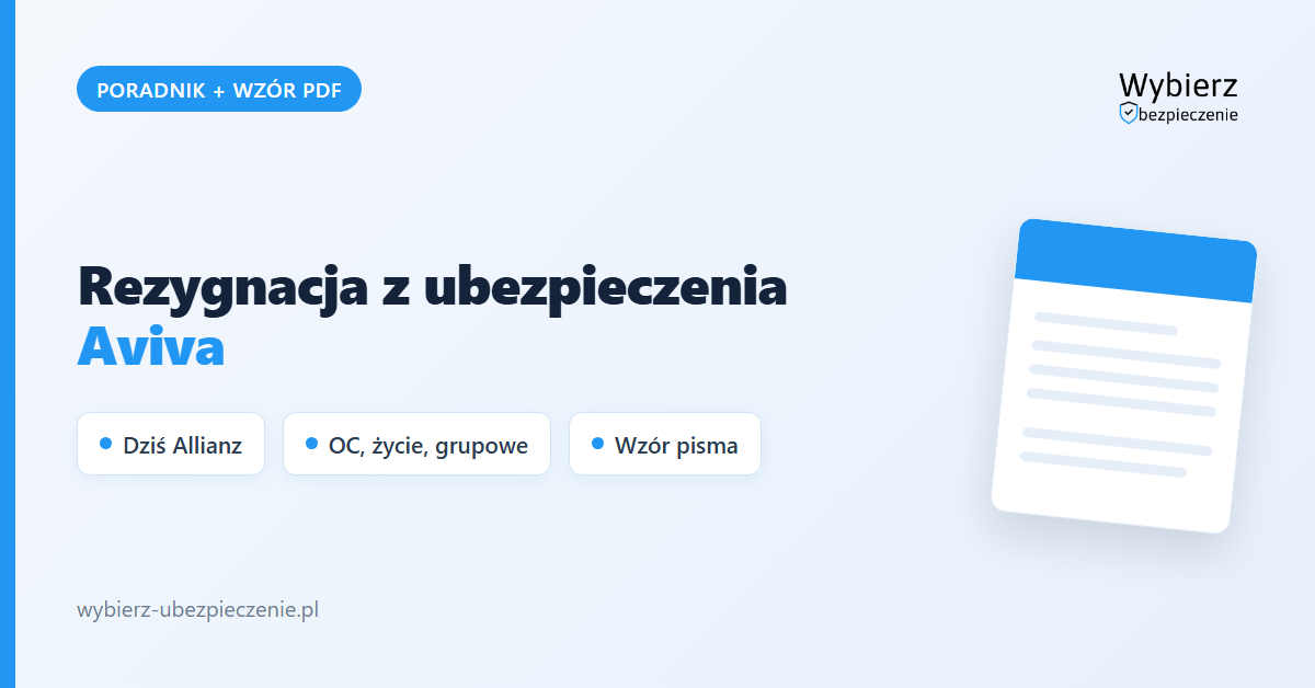 Aviva rezygnacja z ubezpieczenia – dziś Allianz, poradnik i wzór, wybierz-ubezpieczenie.pl