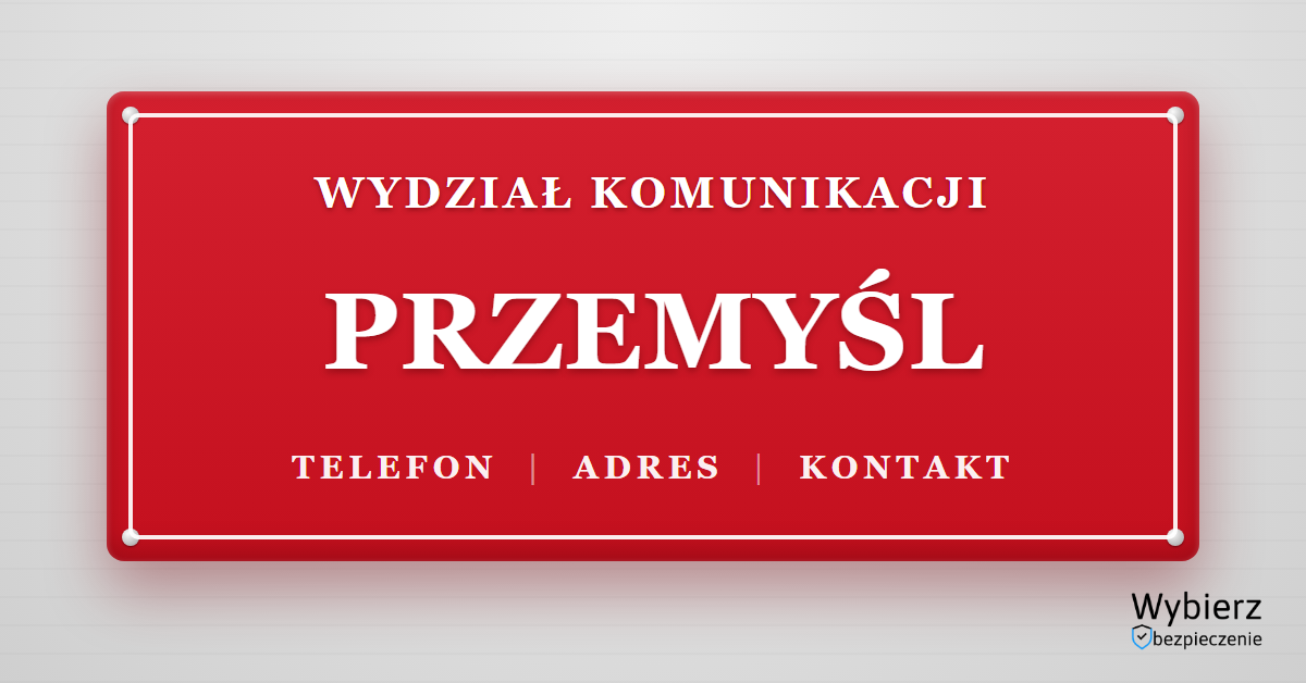 wydział komunikacji Przemyśl telefon adres kontakt
