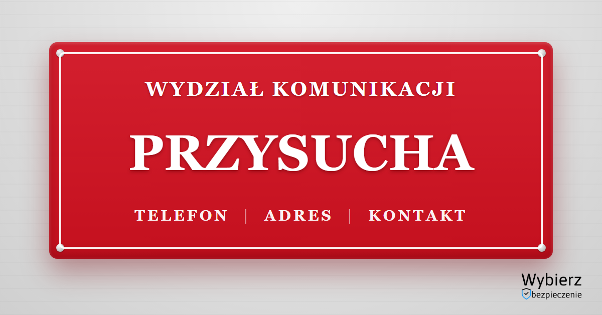 wydział komunikacji Przysucha telefon adres kontakt
