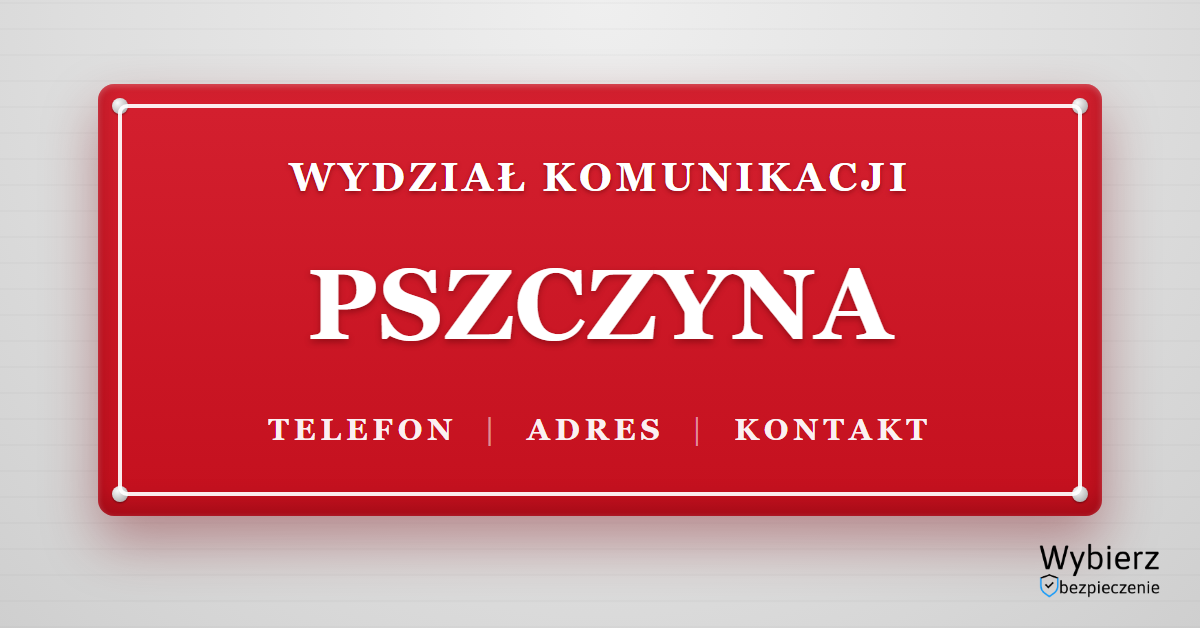 wydział komunikacji Pszczyna telefon adres kontakt