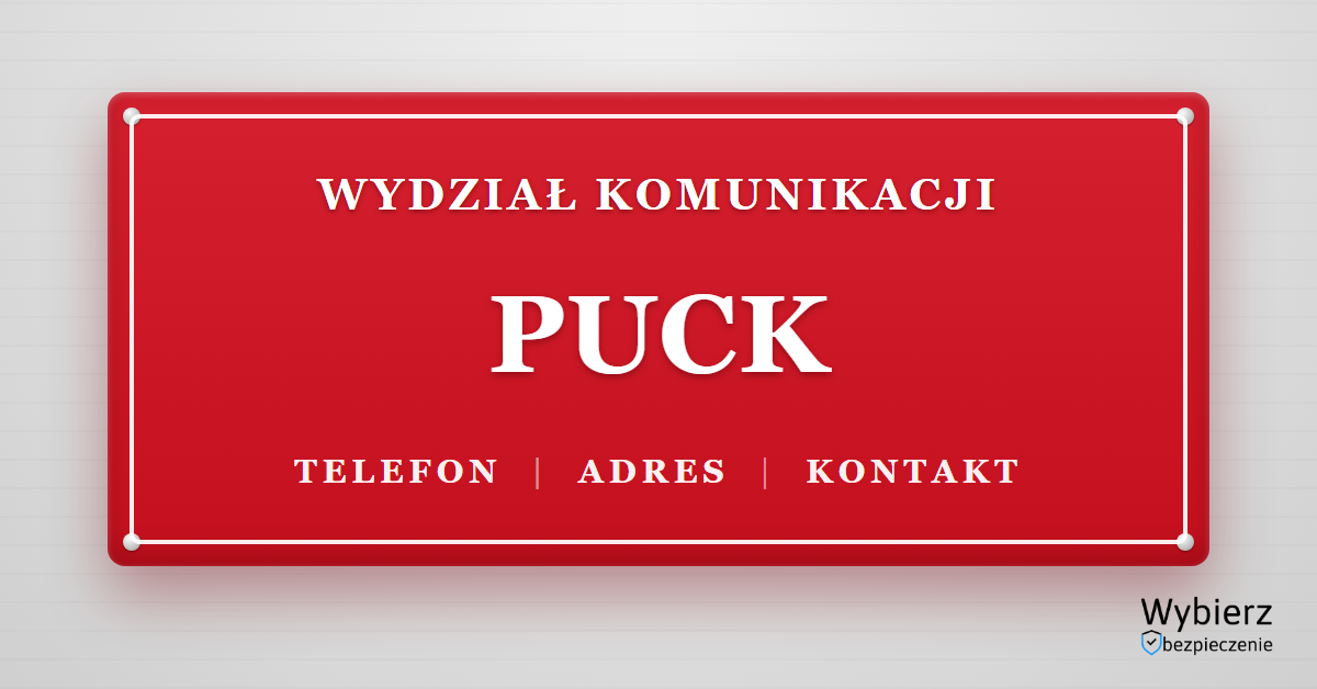 wydział komunikacji Puck telefon adres kontakt