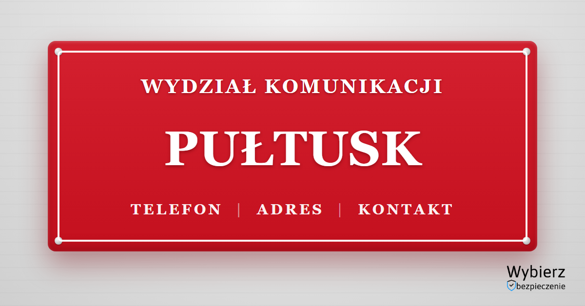 wydział komunikacji Pułtusk telefon adres kontakt